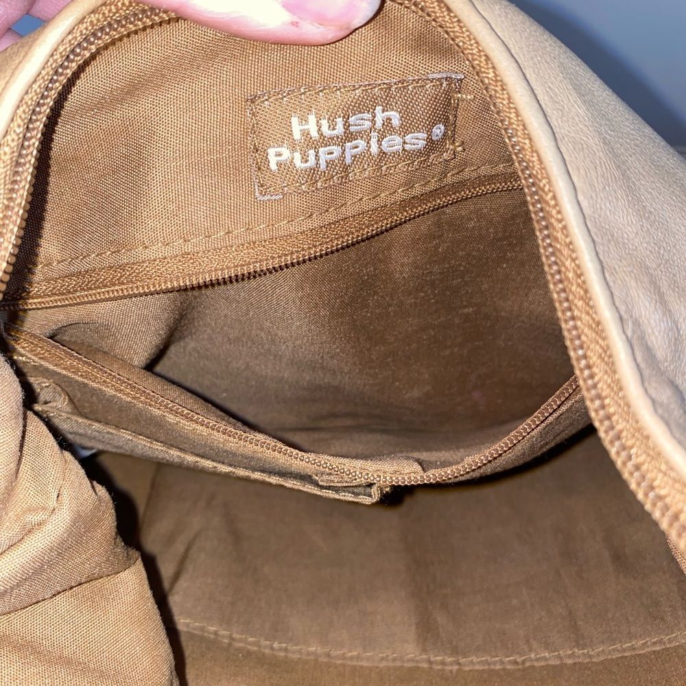 Hush Puppies Tan Leather Shoulder Purse Bag - Picture 8 of 11